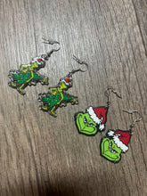 Load image into Gallery viewer, Gr💚nch Dangle Earrings
